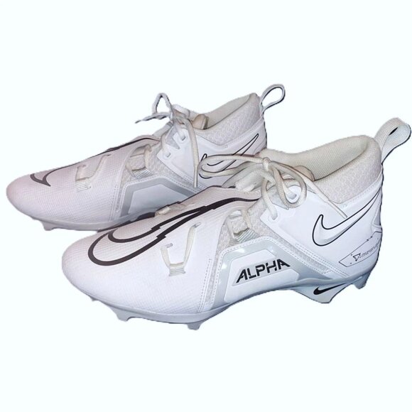 Nike Alpha Menace Pro 3 White/Black Football Cleats CT6649-109 Men's Sz 11.5 - Picture 4 of 6